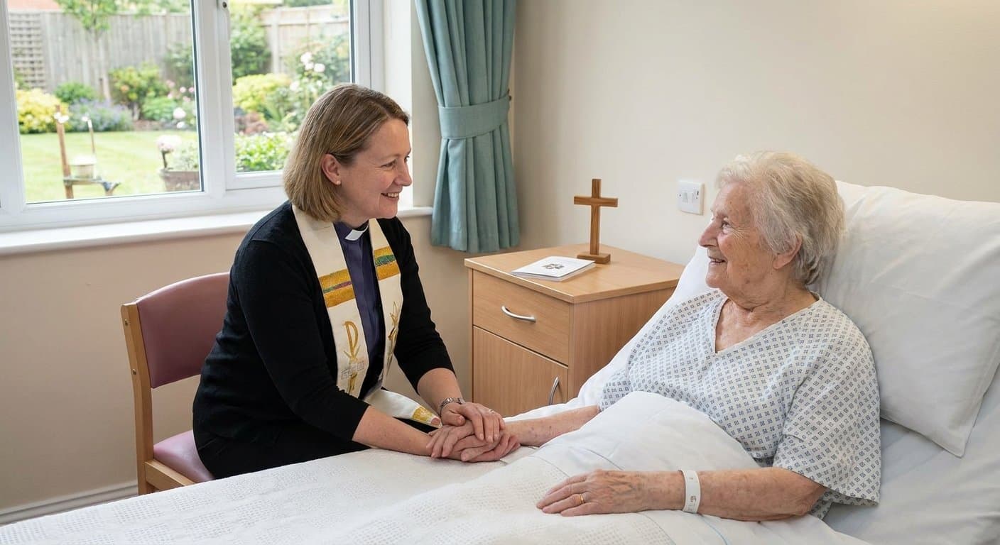 A chaplain offering pastoral and spiritual care